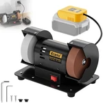 3" Mini Bench Grinder Compatible With Dewalt 20v Battery, Yellow. Fixed Price $67.35.