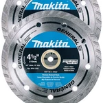 Makita 2 Pack - 4.5 Turbo Diamond Blades For Grinders Concrete Cutting. Fixed Price $29.99.