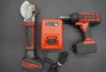 Snap On Cordless Angle Grinder & Hammer Drill 18.v With Batt. Ctgr8850 Cdr8850. Fixed Price $425.00.