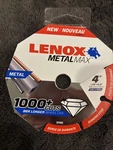 Lenox Metal Max Diamond Edge Cutting Well 4" X .05 5/8 #1972920. Brand New. Fixed Price $20.00.