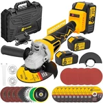 Jexugk Cordless Angle Grinder Set With 2 Battery Motor Metal 10x5" Wheel. Fixed Price $67.15.