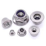 M6 X 1.0mm (25 Pcs) Flange Washer Nylon Insert Hex Locknuts Lock Nuts, 304 St.... Fixed Price $15.89.