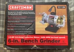 Craftsman #21126 1/3 Hp 6-in. Bench Grinder 2.8 Amps 3450 Rpm (factory Sealed). Fixed Price $210.00.