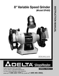 Delta Gr450 Shopmaster 8" Variable Speed Grinder Instruction Manual. Fixed Price $20.24.