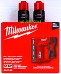 New Milwaukee 2447-20 M12 Cordless Compact 3/8" Crown Stapler, 2) 1.5 Ah Battery. Fixed Price $167.97.