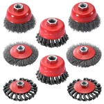 8 Pack Wire Wheel For Angle Grinder, 4-1/2" Heavy Duty Carbon Steel Knotted W.... Fixed Price $33.83.