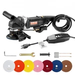 Wet Polisher 800w, 4" Concrete Grinder With 6 Variable Speed And 7 Polishing Kit. Fixed Price $223.38.