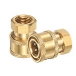 Uxcell 2pcs Pressure Washer Adapter, 1/4" Female Quick Plug To M14 Yellow. Fixed Price $23.82.