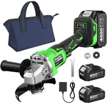 21v Cordless Angle Grinder With 2 Batteries, 10000rpm Brushless Motor & Wheels. Fixed Price $62.99.