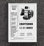Instruction Manual 397.19340 Craftsman .5hp (6x1-4x.5) Split-phase Bench Grinder. Fixed Price $15.97.