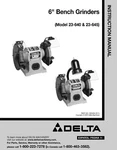 Delta 6" Bench Brinder 23-640 23-645 Instruction Manual User Guide Spiral Bound. Fixed Price $16.00.