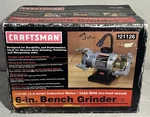 Craftsman #21126 1/3 Hp 6-in. Bench Grinder 2.8 Amps 3450 Rpm - New Open Box!. Fixed Price $140.00.