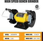 2.8amp 1/2hp 6-inch High-speed Bench Table Grinder Csa Listed 4 Sharpening. Fixed Price $150.95.