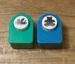 Mini Craft Paper Punch Lot Of 2 - Angel/cupid & Teddy Bear Scrapbooking Tool. Fixed Price $8.00.