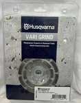 Husqvarna Vari Grind 4" X 5/8" 11-thread Double Diamond Cup Wheel - New Sealed!. Fixed Price $30.00.