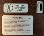 Replacement Bench Grinder Label Set Assorted Baldor Sublimated Usa. Fixed Price $55.00.