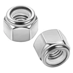 Mewudecor 3/8-16 Nylon Insert Hex Lock Nuts Locknuts, 304 3/8-16, Silver. Fixed Price $14.36.