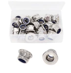 Cseao 20pcs M8 X 1.25mm Flanged Nylon Inserted Lock 20pcs, Silver Tone. Fixed Price $26.10.