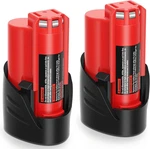 2 Pack Battery Replacement For Milwaukee M12 12v 4.0ah Compatible With M. Fixed Price $43.30.