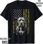 Pitbull Us Flag Pit Bull America T-shirt, Adult Kid Tees. Fixed Price $18.99.