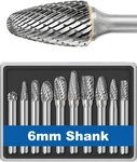 Sworker 10pcs Carbide Burr Set 6mm Shank W/clear Box Max Head Dia 10mm Die Grind. Fixed Price $15.29.