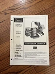 1969 Sears Craftsman 1/2hp Grinder 397.19591 Owner's Manual & Parts List. Fixed Price $12.00.