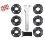 7pcs Angle Grinder Nut Flange Wrench, Black, Silver. Fixed Price $9.31.