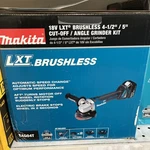 Makita Xag04t 18v Lxt Brushless 4-1/2" / 5" Cut-off/ Angle Grinder Kit. Fixed Price $358.00.
