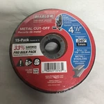 15 Diablo 4-1/2" X .040" Thin Kerf Metal/stainless Angle Grinder Cut-off Wheels. Fixed Price $22.90.