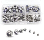 Cseao 210pcs Nylock Hex Self Locking M2/m2.5/m3/m4/m5/m6/m8, Silver. Fixed Price $17.57.