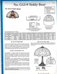 Worden Teddy Bear Lamp Pattern Packet Tiffany Style Stained Glass Art. Fixed Price $9.35.