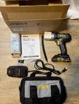 Rida 20v Cordless Drill Set New Open Box W/ Battery Charger Bits & Carry Bag. Fixed Price $30.00.