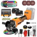 Cordless 4-1/2" 5"brushless Angle Grinder Kit W/2 Battery & Stand For Dewalt 20v. Fixed Price $84.79.