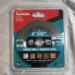 Makita 4-1/2" Diamond Saw Blade Turbo Rim B-69696 For Concrete, Brick, Tile. Fixed Price $9.99.