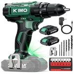 K I M O. Kimo Cordless Drill Set 20v 2.0ah Battery 2 Packs 0-1350 Rpm Max 350. Fixed Price $65.12.