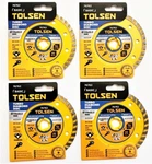 4 Tolsen 4-1/2" Turbo Diamond Wheel Cutting Discs Dry/wet Angle Grinder #76762. Fixed Price $21.99.