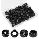 Yinpecly 50pcs 1/4"-20 Nylon Insert Hex Lock Nuts 304 1/4"-20; 50pcs, Black. Fixed Price $14.35.