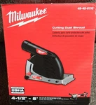 Milwaukee Tool 49-40-6110 Cutting Dust Shroud 4 1/2" - 5" Nib. Fixed Price $70.00.