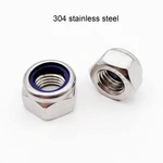 Stainless Steel Nylon Lock Nut M2 M2.5 M3 M3.5 M4 M5 M6 M8 M10 M12 M14 M16 100pc. Fixed Price $29.99.