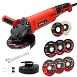 Shall Angle Grinder Tool 7.5amp 4-1/2 Inch, Variable-speed, Red. Fixed Price $85.54.