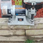Delta Industrial Bench Grinder, Corded Electric Rotary, Gray/black. Fixed Price $48.30.