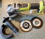 ***new***ryobi Angle Grinder Hp 18v Brushless 4-1/2 In. P423 (tool Only). Fixed Price $99.50.