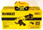 Dewalt Dcg408b 4.5" 20v Max Paddle Switch Angle Grinder, 1) 5.0 Ah Battery. Fixed Price $177.97.