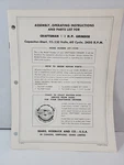 Operator Manual Part List Assembly Craftsman 1/2 Hp Grinder Model 397.19590 Vtg. Fixed Price $12.95.