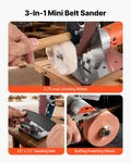3-in-1 Mini Belt Sander, 13" X 1.2" Sanding Belt, Knife Sharpening. Fixed Price $48.36.