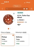 Ridgid Long Life 4.5 In. Turbo Cup Wheel, Concrete Grinding, Slightly Used. Fixed Price $24.99.