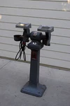 Vintage Delta 7" Rockwell 23-200 Pedestal Base Triple Duty Grinder 3 Ph 3450 Rpm. Fixed Price $999.99.