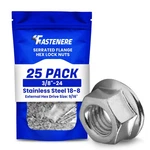 Fastenere Serrated Flange Nuts 3/8"24 25pack, Durable Stainless Steel 188 H.... Fixed Price $24.70.