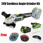 Workpro 20v Cordless Angle Grinder Kit W/ 4.0ah Lithium-ion Battery Fast Charger. Fixed Price $70.39.