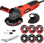 4-1/2 Inch 11000 Rpm Angle Grinder 4amp With 2 Guards, 3 Cutting Discs, Grindi. Fixed Price $46.99.